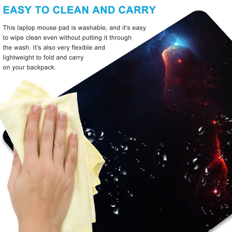 SHALYSONG Space Galaxy Mouse Pad Personalized Design Customized Square Office Rubber Mouse Pad 9.5x7.9 Inch - Image 5
